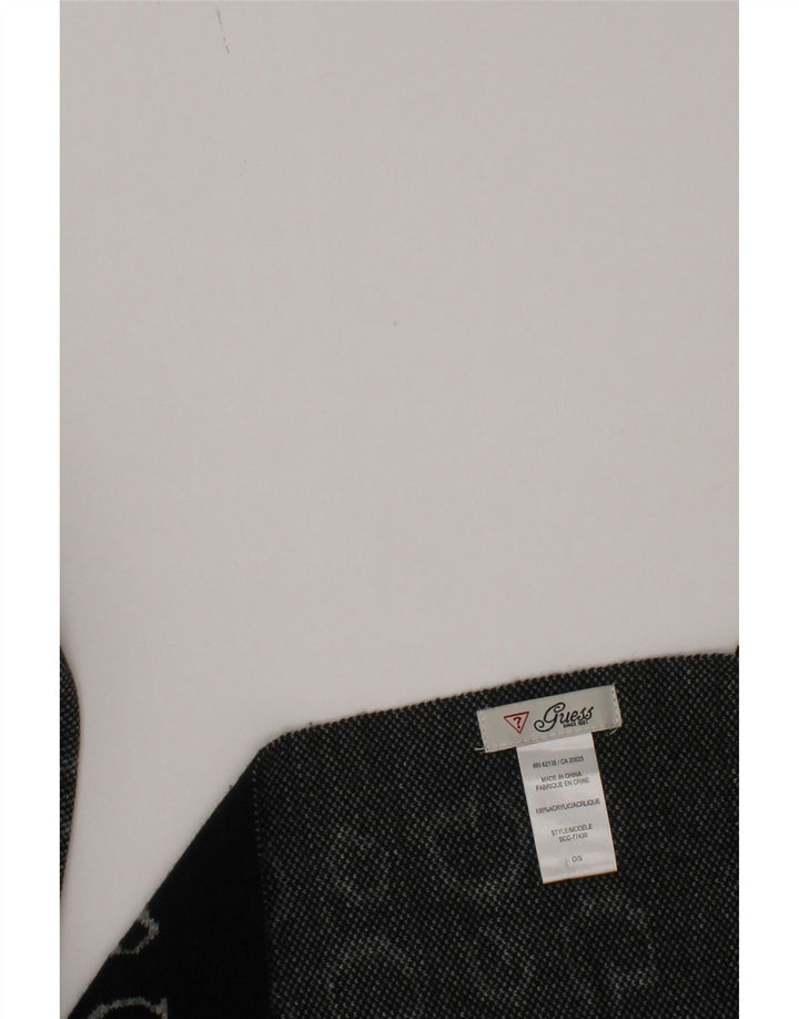 Guess Lenço Retângulo Gráfico Feminino Tamanho Único Logotipo Acrílico Preto