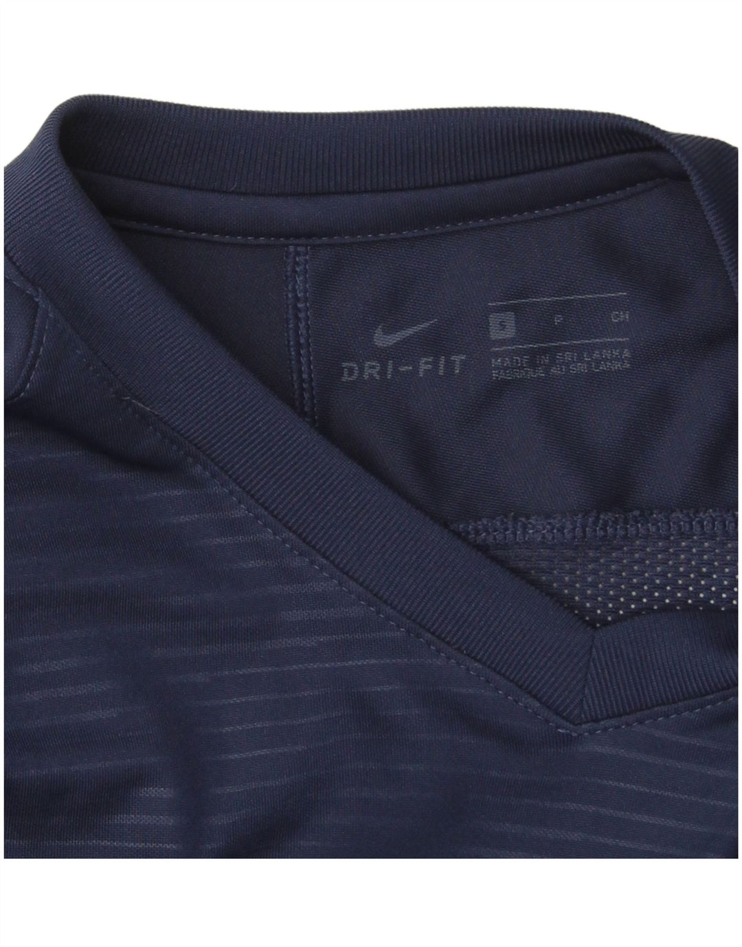 Nike Mens Dri Fit Top Manga Longa Pequeno Azul Marinho Colourblock Poliéster