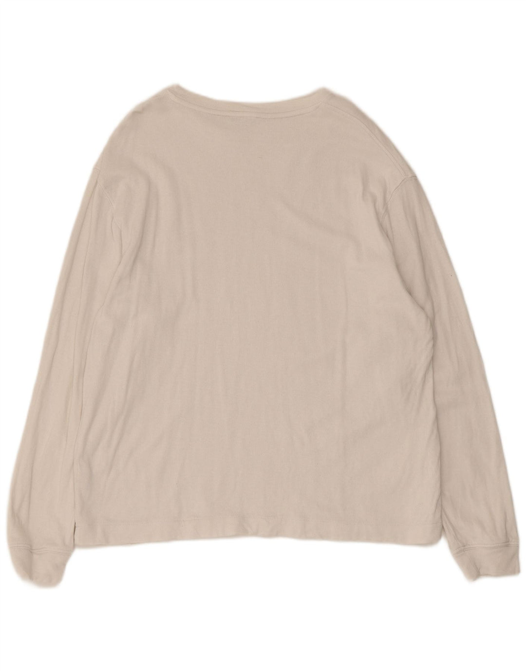 Zara Top masculino manga comprida grande algodão branco