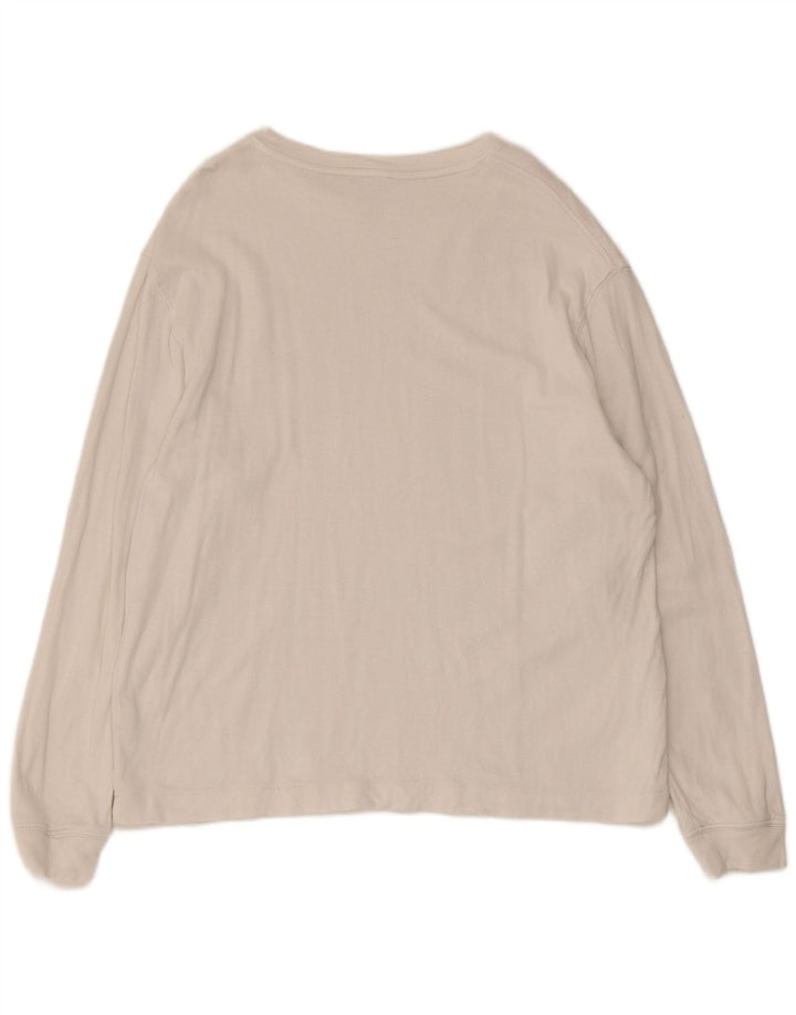 Zara Top masculino manga comprida grande algodão branco