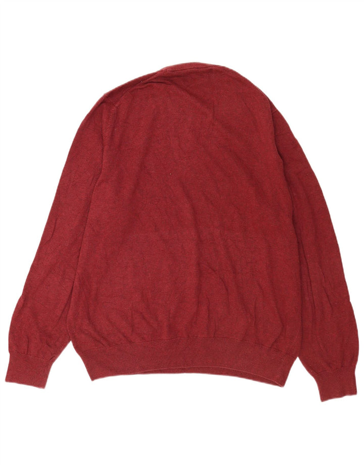 Suéter masculino Marks & Spencer com gola redonda XL de algodão vermelho