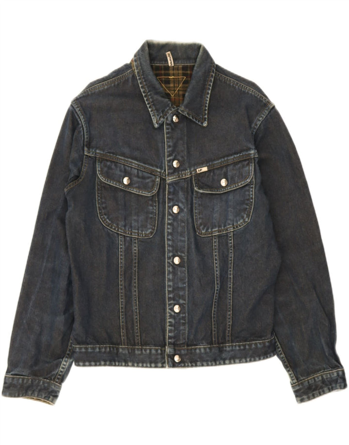 Jaqueta jeans masculina Meltin' Pot UK 36 pequena azul marinho