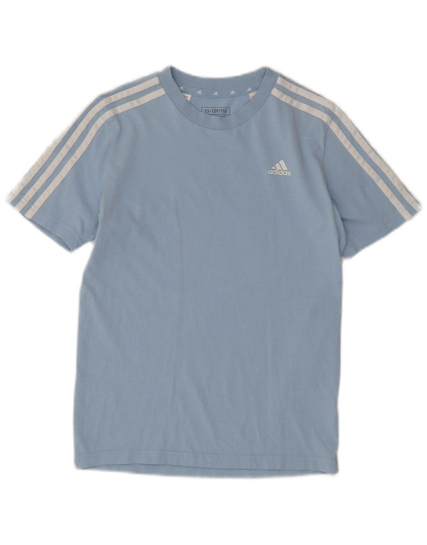 Camiseta Adidas Menino 11-12 Anos Azul Algodão
