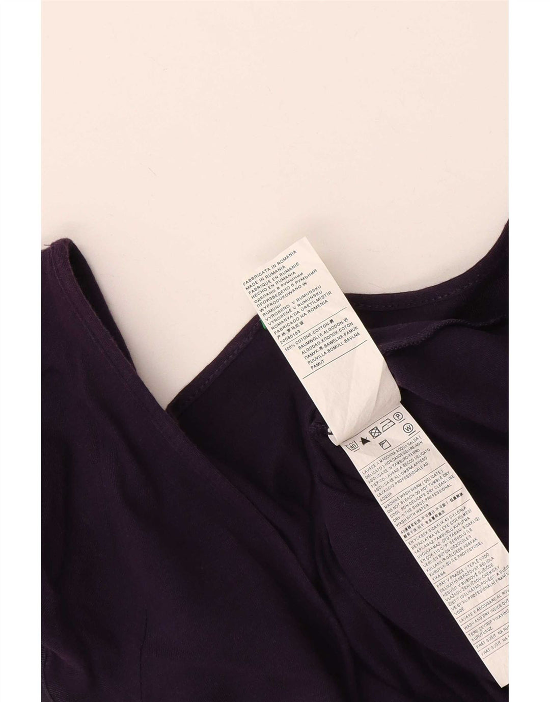 Blusa feminina Benetton UK 14 grande algodão roxo