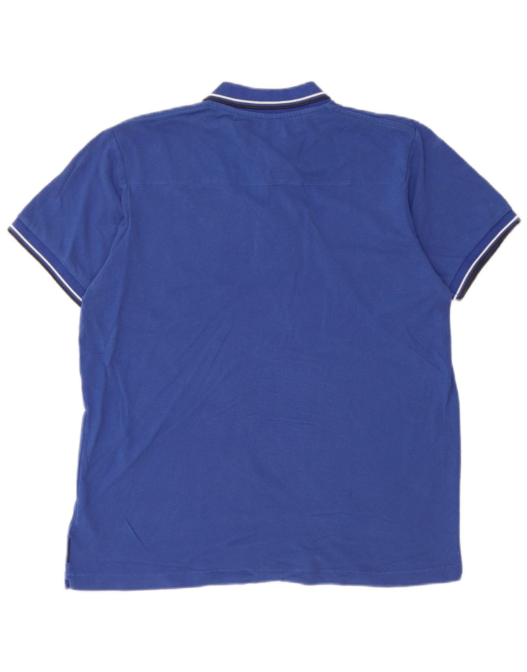 Camisa polo masculina French Connection algodão azul médio