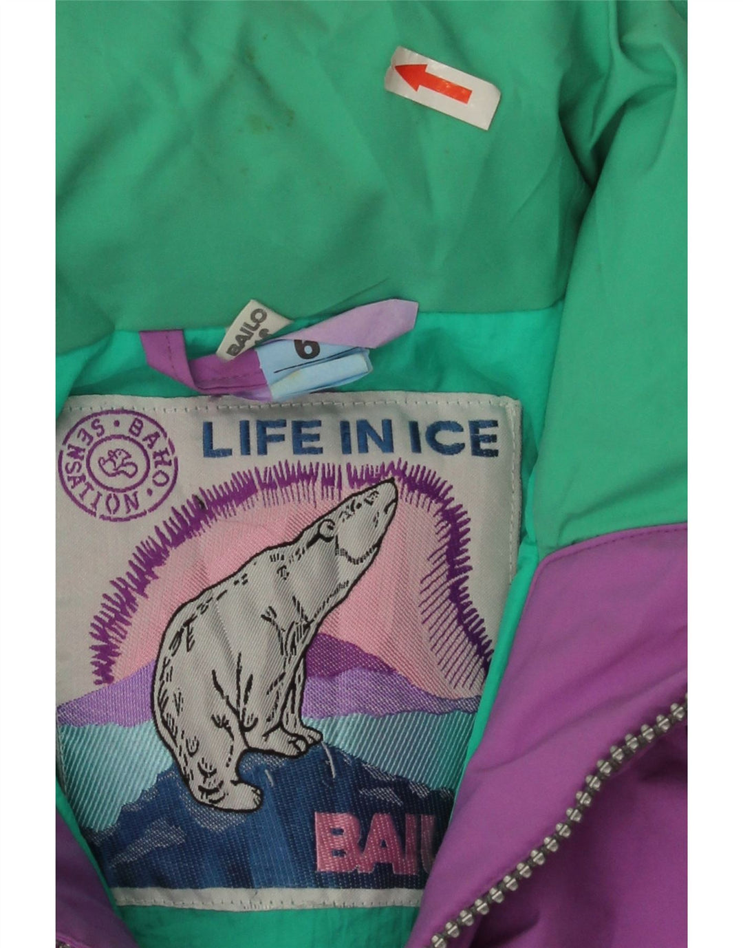 Jaqueta de esqui impermeável Bailo feminina Gore-Tex IT 46 grande bloco colorido rosa