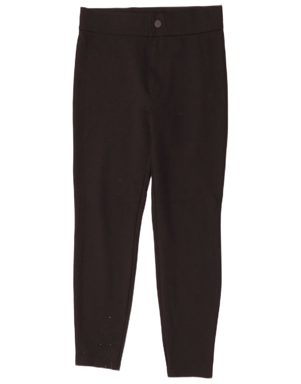 Zara Calça feminina casual skinny de cintura alta grande W30 L28 preta viscose