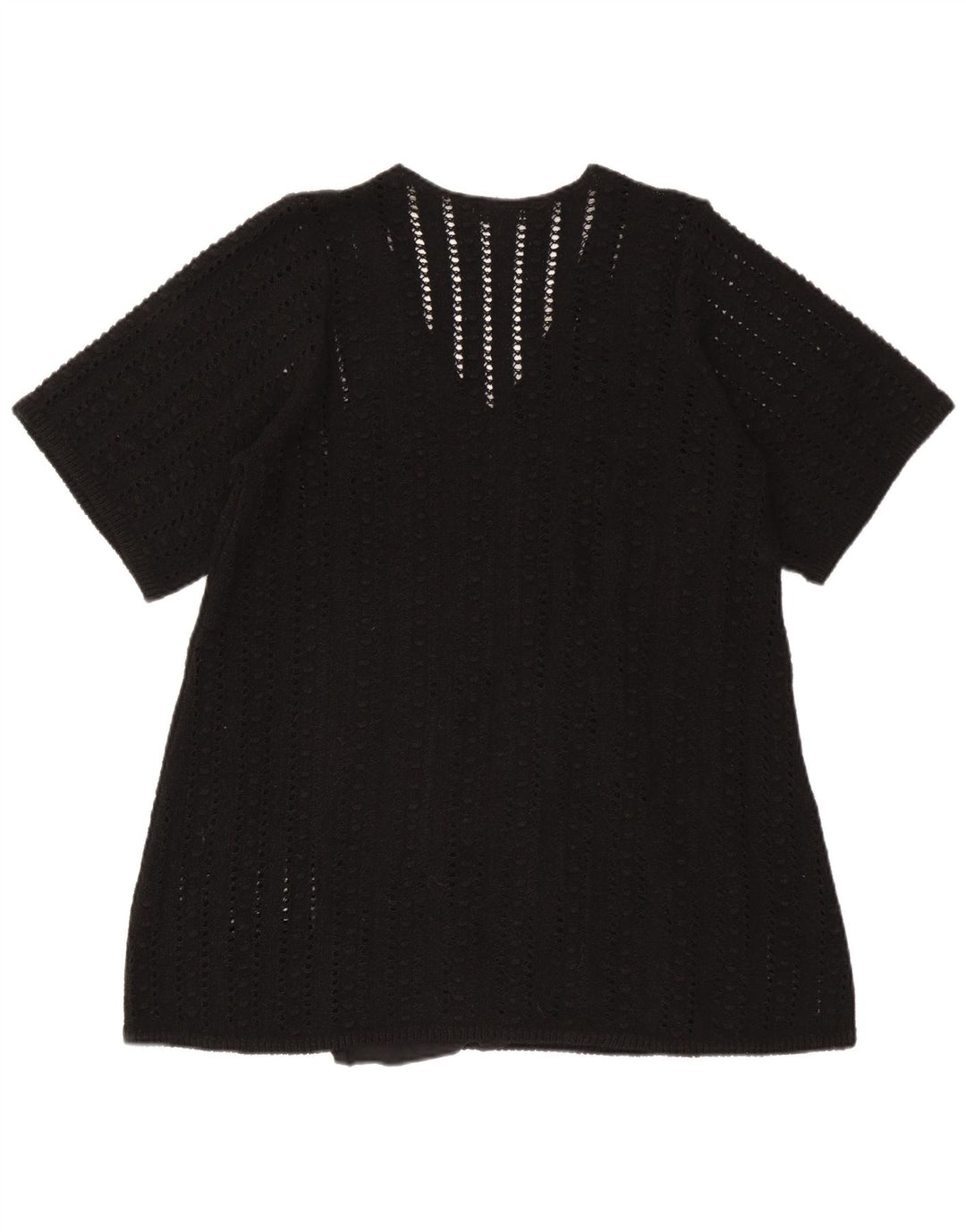 Zara blusa feminina oversized top UK 10 pequeno poliéster preto