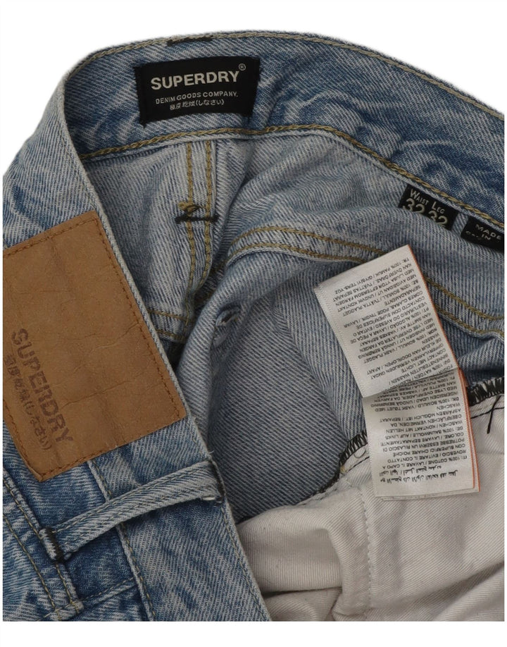 Superdry Mens Conor Tapered Jeans W32 L30 Azul Algodão