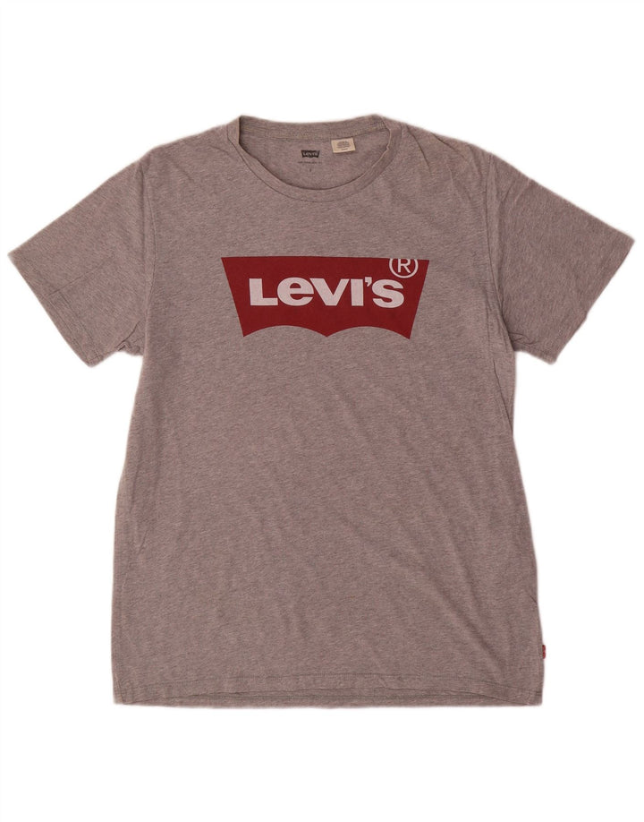 Camiseta gráfica masculina Levi's Top pequeno algodão cinza