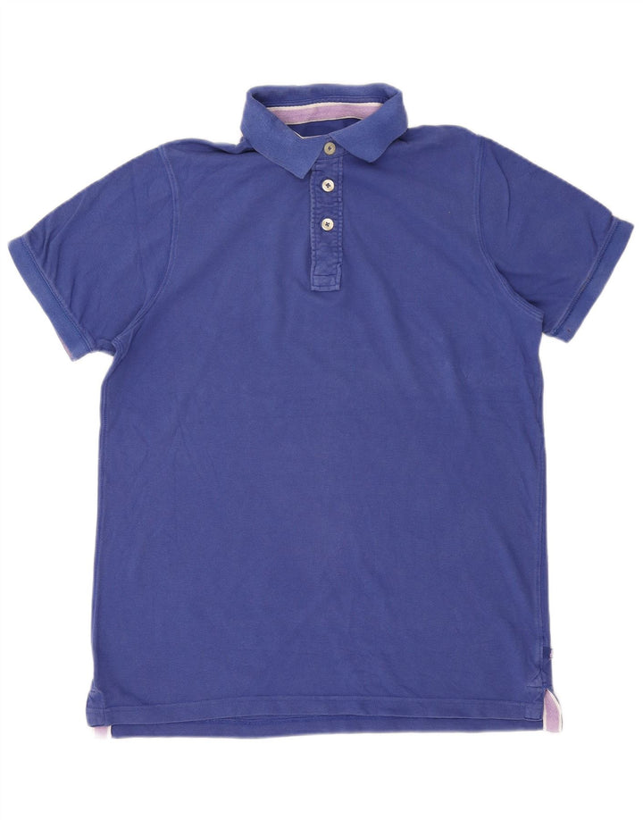 Camisa polo masculina Boden de algodão azul médio