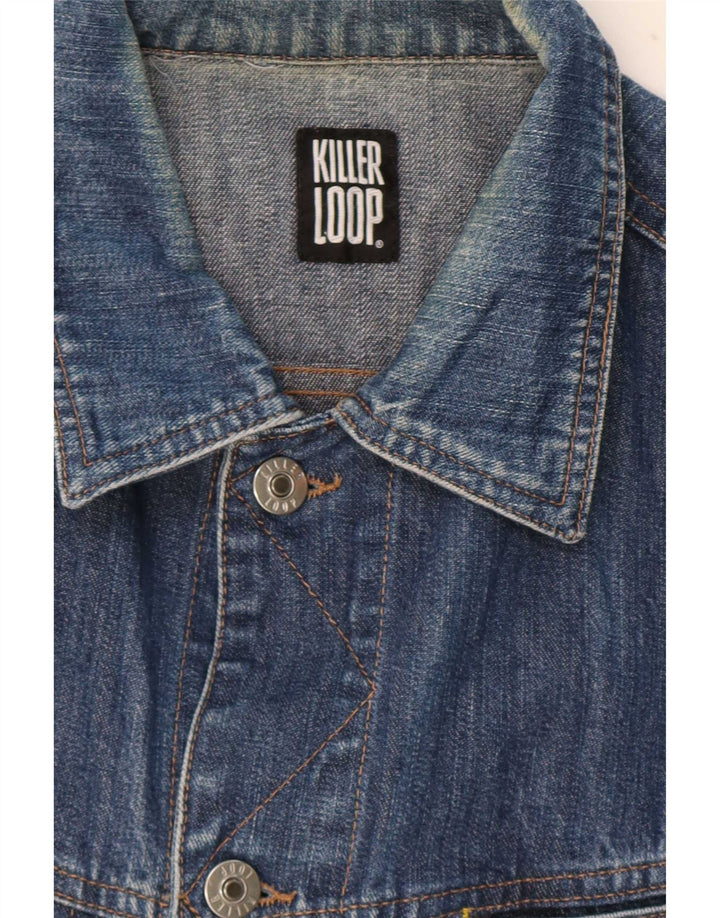 Jaqueta jeans masculina Killer Loop Reino Unido 36 algodão azul pequeno