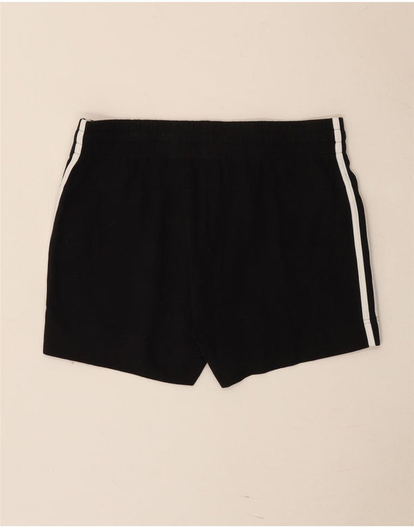 Shorts esportivos regulares femininos Adidas UK 12/14 médio preto algodão esportivo