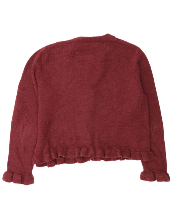 Suéter cardigã feminino Zara Reino Unido 18 XL Borgonha