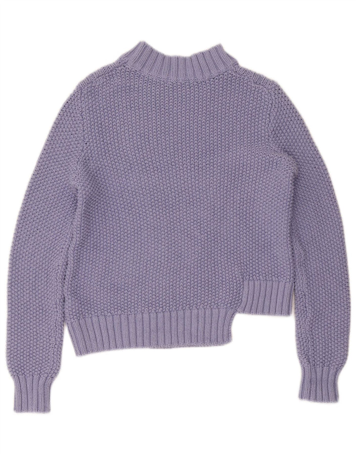 Suéter feminino Marks & Spencer com gola tartaruga Reino Unido 10 pequeno roxo