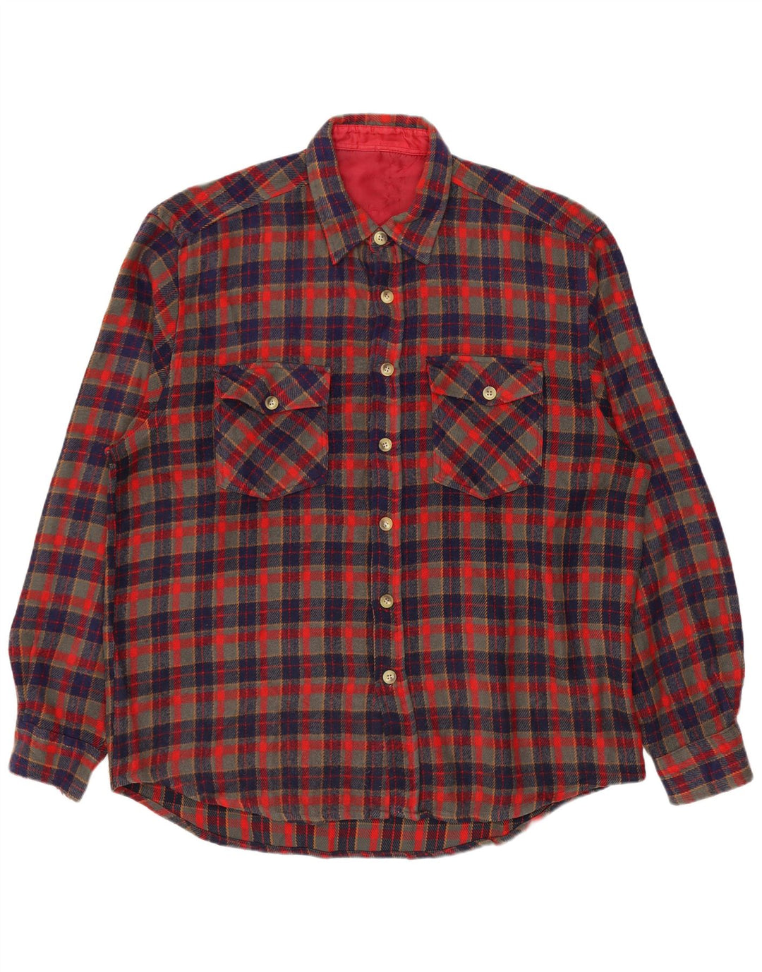 Camisa masculina de flanela Lenhador VINTAGE XL vermelha xadrez