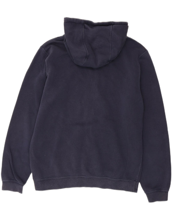 Nike Mens Graphic Hoodie Jumper Medium Navy Blue Cotton