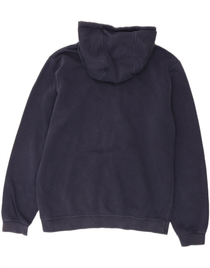 Jumper com capuz gráfico masculino Nike médio azul marinho algodão
