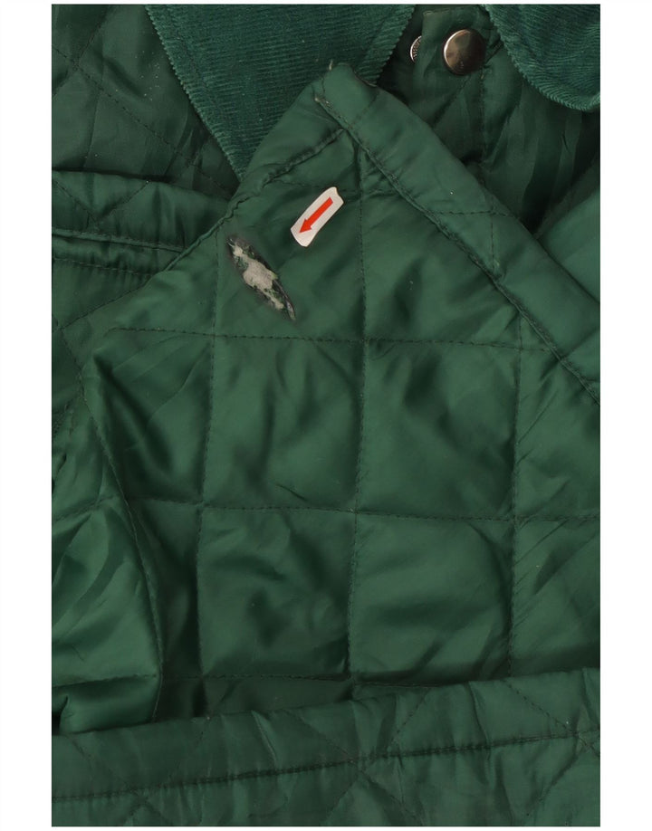 Jaqueta acolchoada masculina vintage UK 40 grande nylon verde