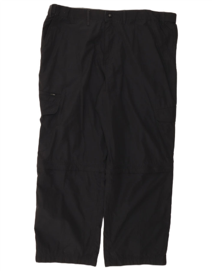 Calça cargo reta masculina Marks & Spencer W42 L29 poliamida preta