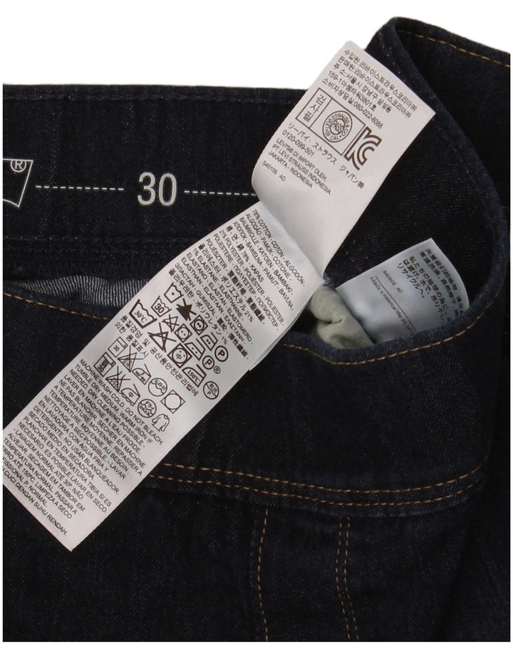 Calça jeans feminina Levi's W30 L30 azul marinho algodão