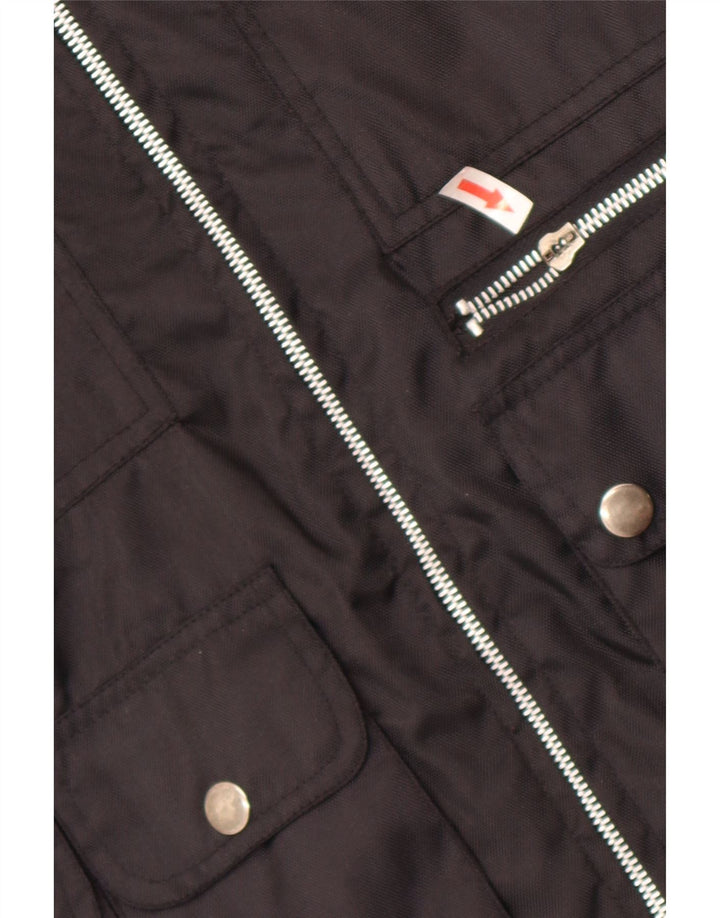 Colete utilitário masculino vintage UK 38 nylon preto médio