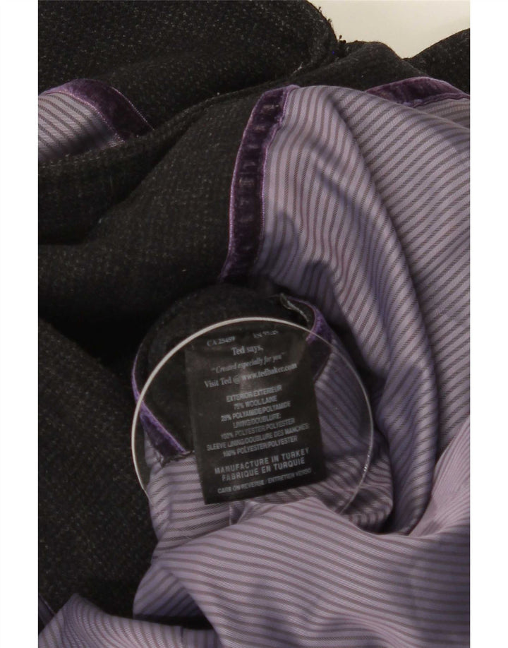 Sobretudo militar masculino Ted Baker tamanho 4 grande lã cinza