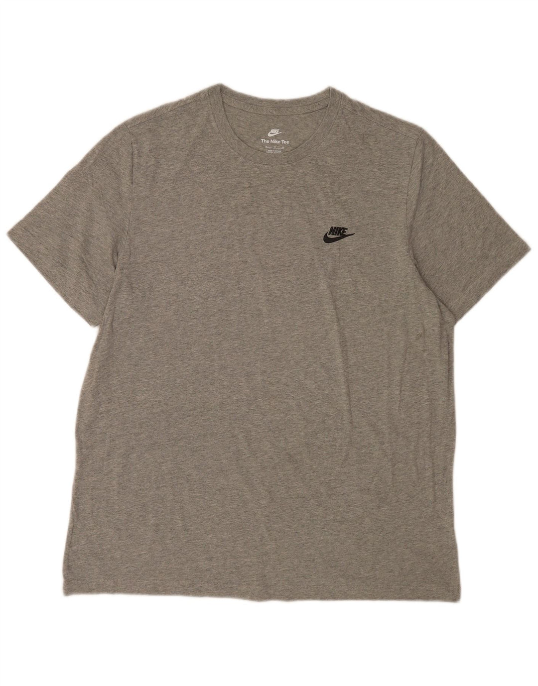 Camiseta masculina Nike Top XL cinza manchado de algodão