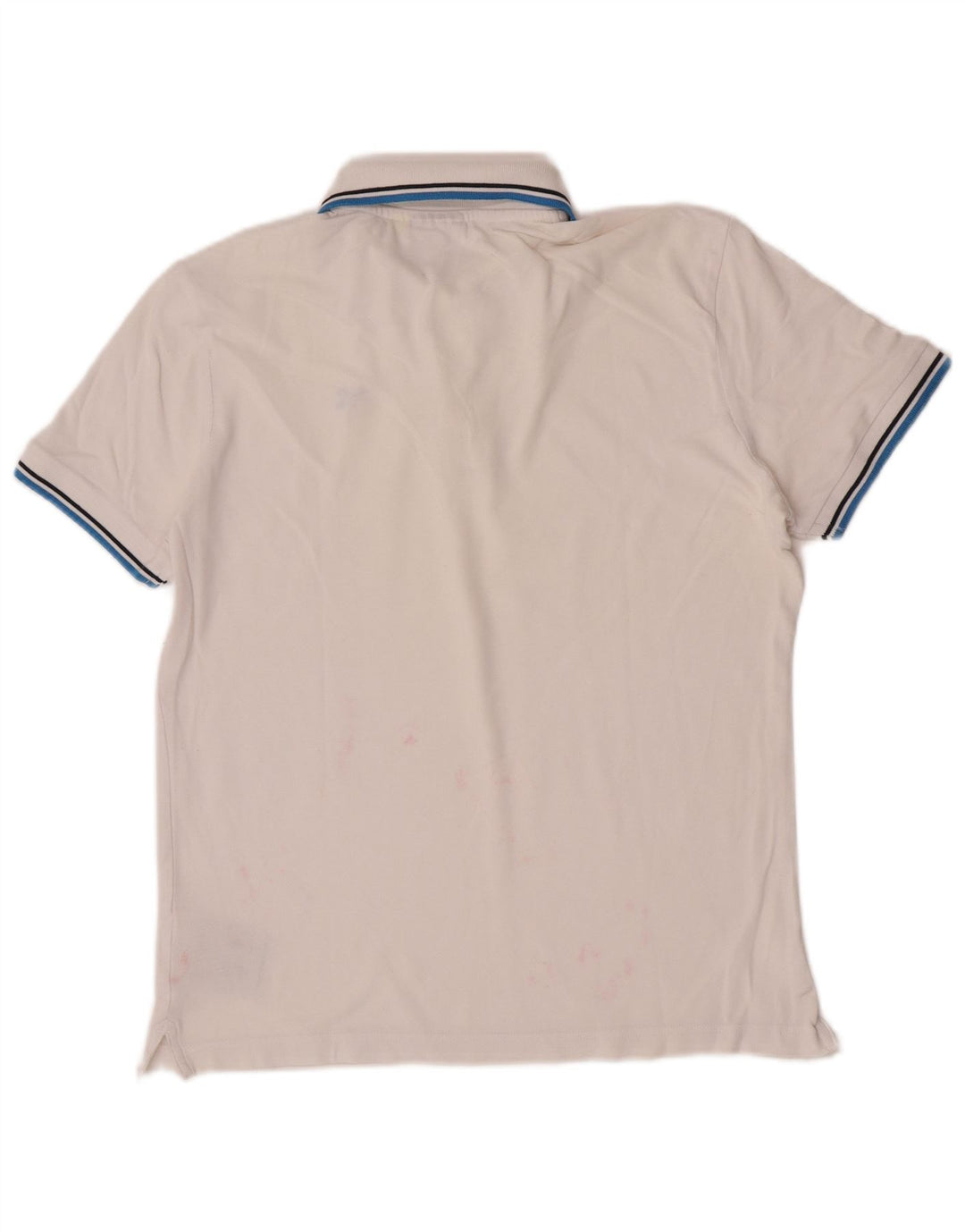 Camisa polo masculina Diadora médio algodão listrado branco