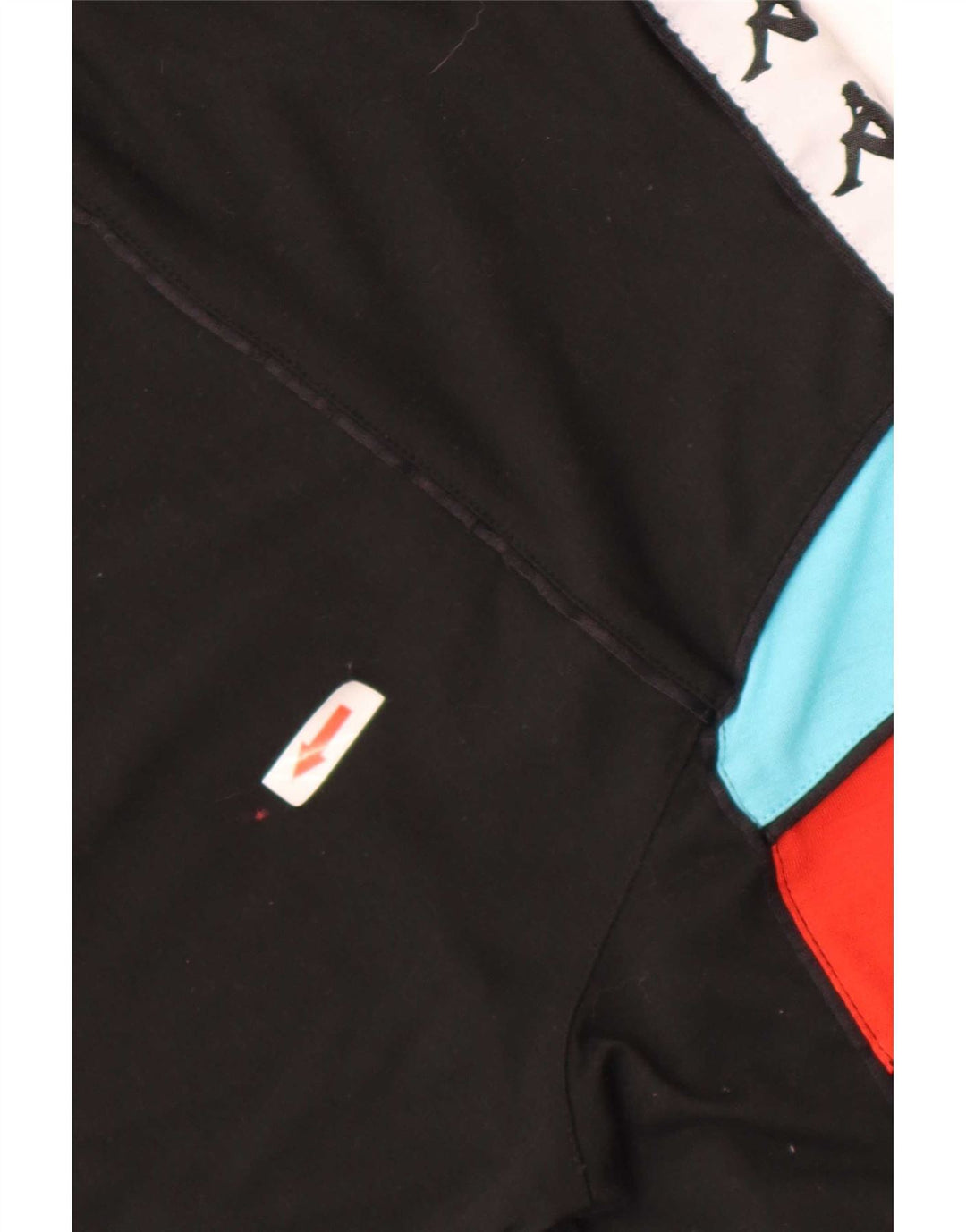 Camiseta gráfica masculina Kappa Top médio preto colorblock algodão