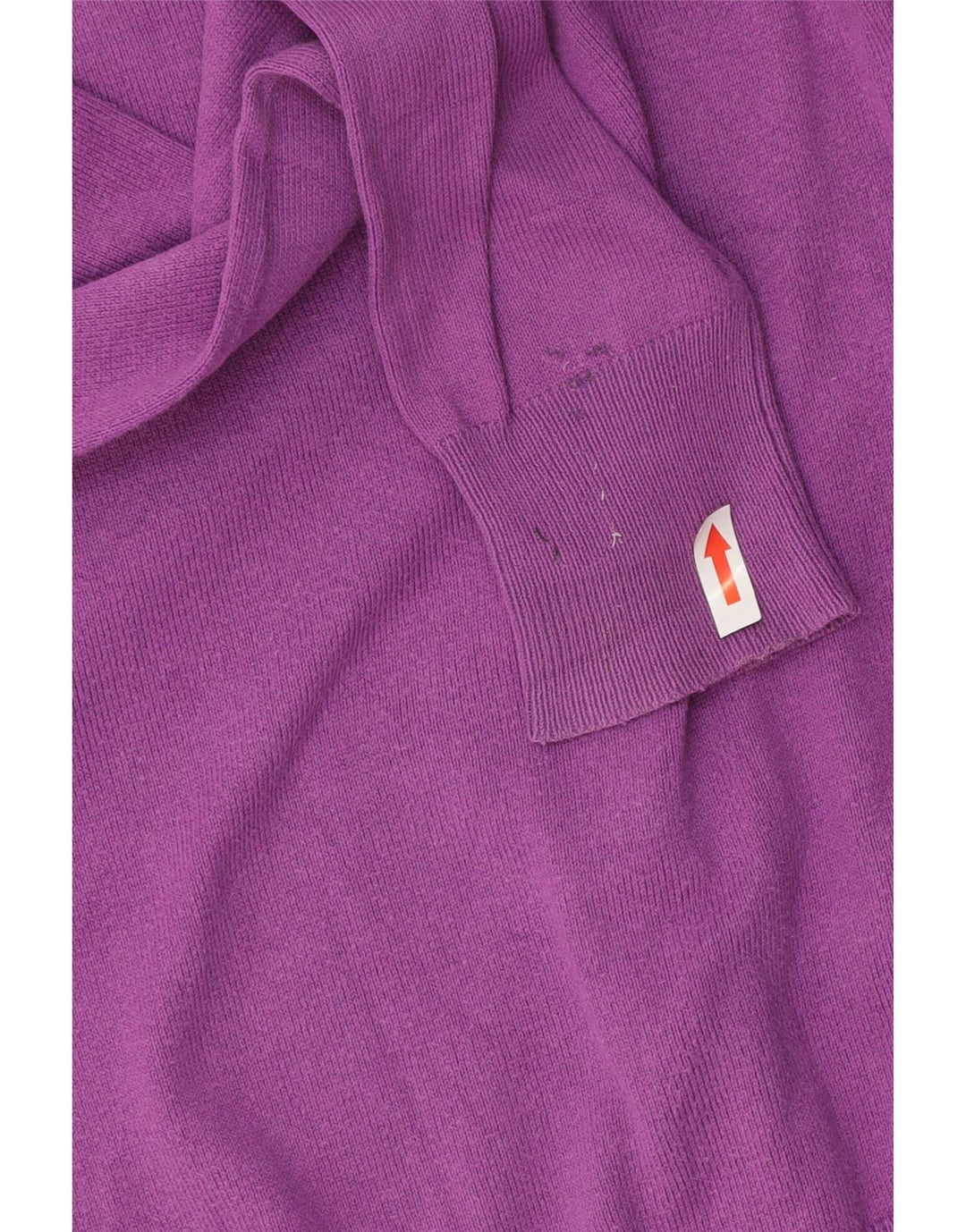 Suéter cardigã feminino ZARA UK 10 pequeno algodão roxo