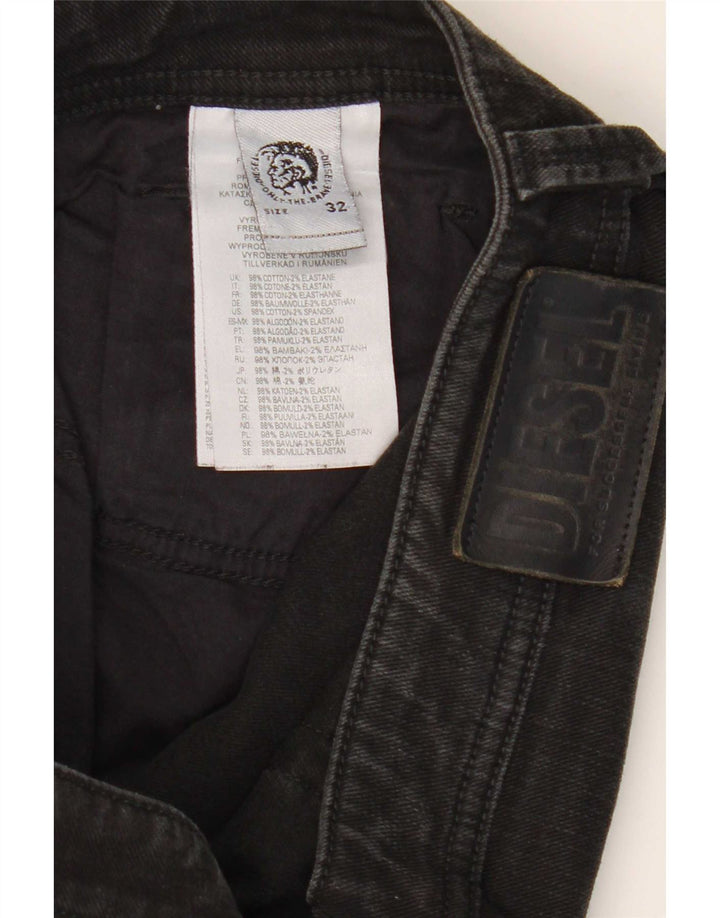 Jeans retos femininos Diesel W32 L31 algodão preto