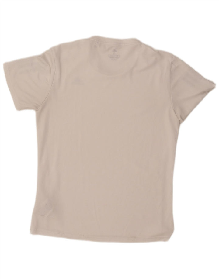 ADIDAS Mens Climacool T-Shirt Top Pequeno Off White Poliéster