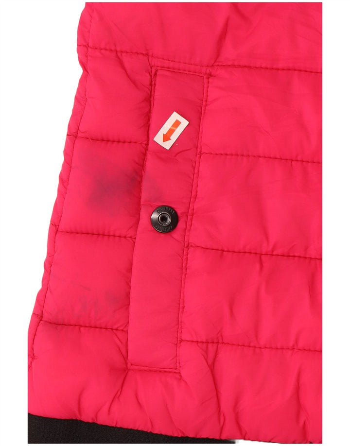 Jaqueta acolchoada feminina Chiemsee Reino Unido 16 grande nylon rosa