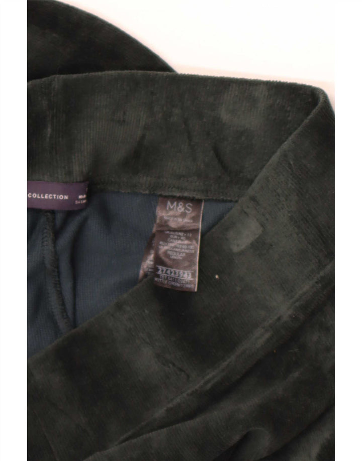 Leggings femininos Marks & Spencer Reino Unido 12 algodão verde médio