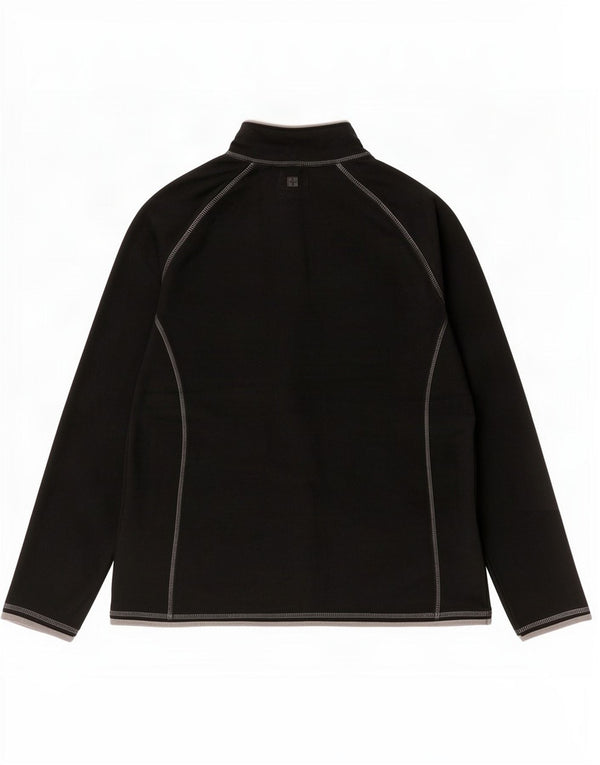 Mountain Warehouse Womens Zip Neck Fleece Jumper Reino Unido 14 Grande Preto
