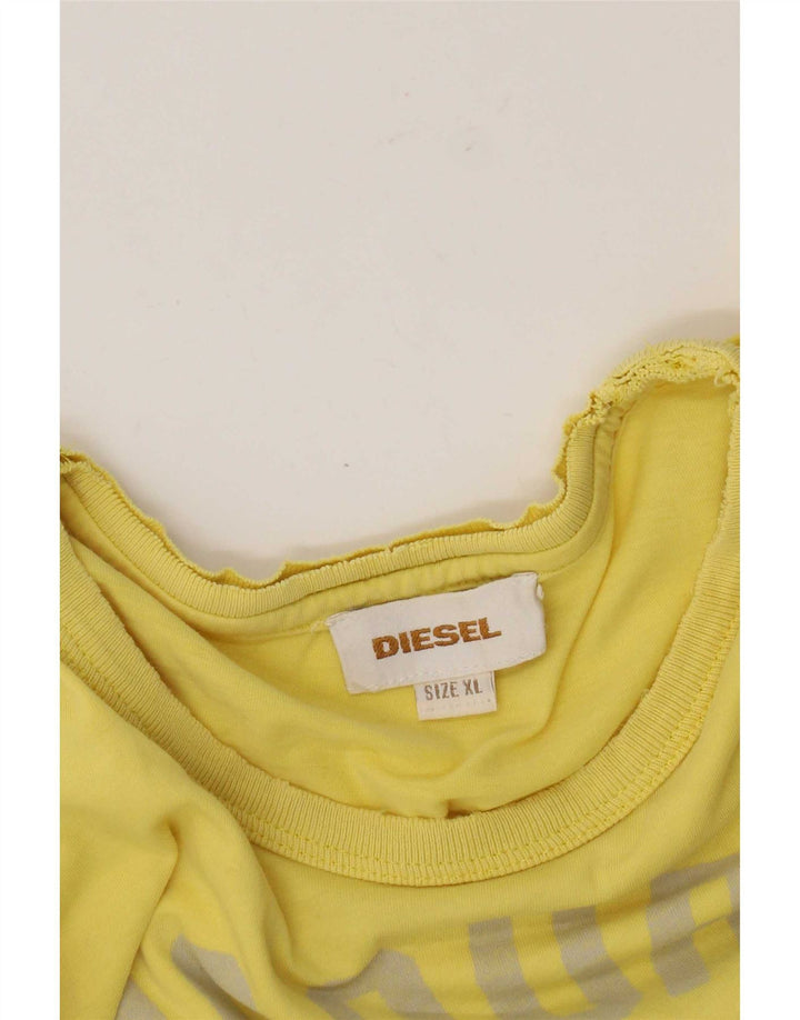 Diesel Camiseta Masculina Graphic Top XL Amarelo