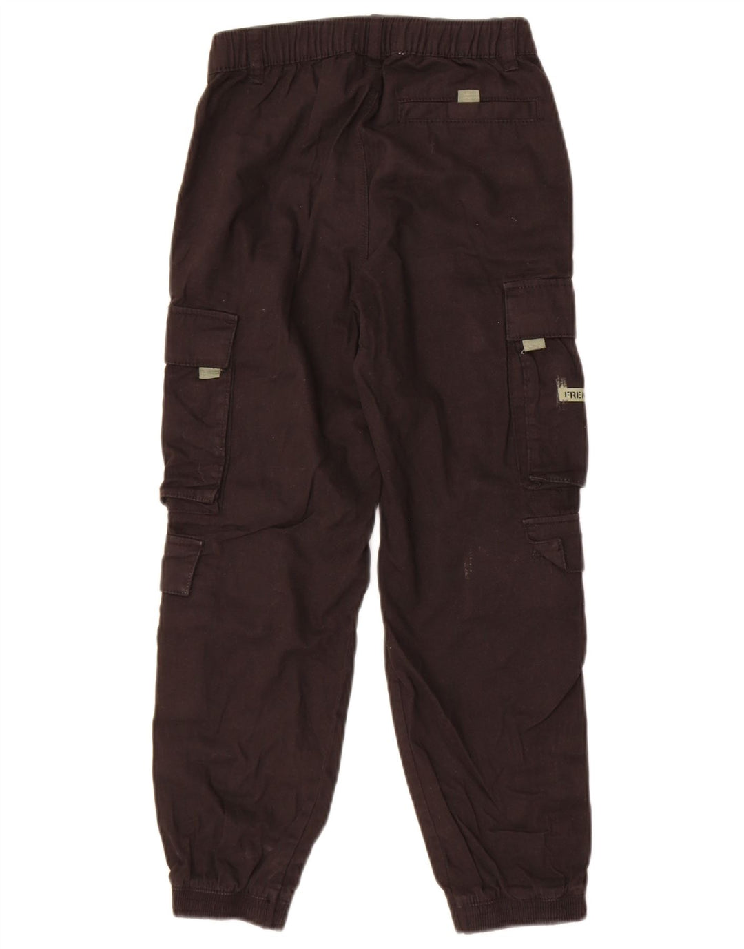 Calças cargo gráficas para meninos French Connection 9-10 anos W24 L23 pretas