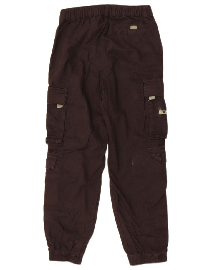 Calças cargo gráficas para meninos French Connection 9-10 anos W24 L23 pretas