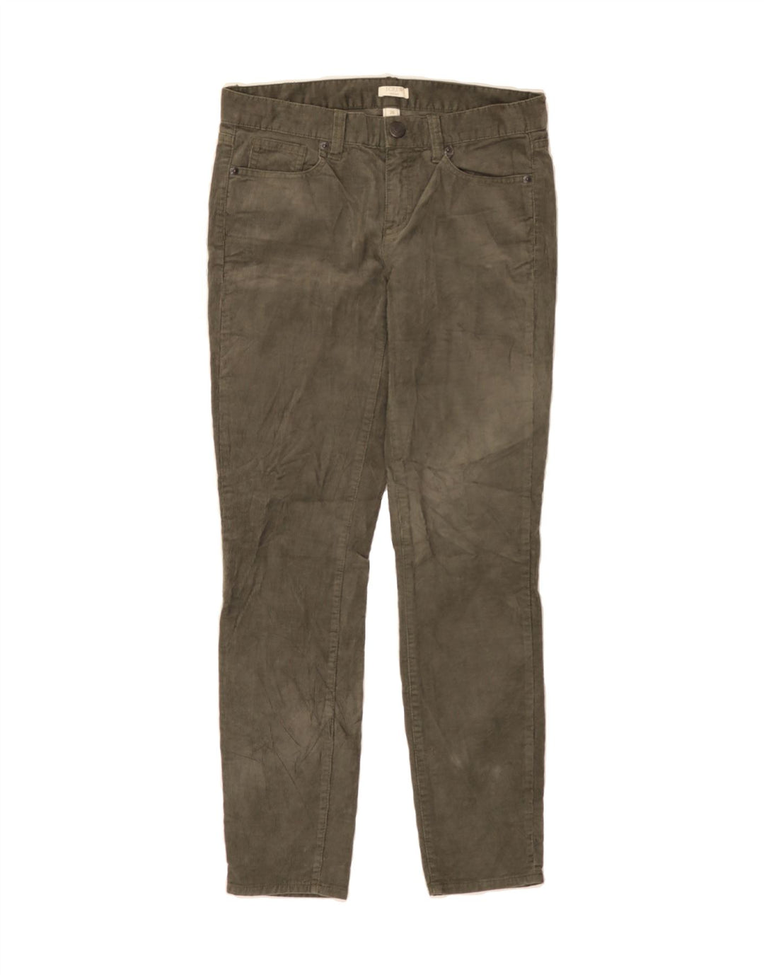 J. CREW Womens Slim Corduroy Trousers W30 L27 Khaki Cotton Vintage J. Crew and Second-Hand J. Crew from Messina Hembry 