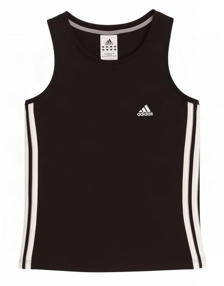 Adidas Womens Vest Top UK 14 Médio Algodão Preto