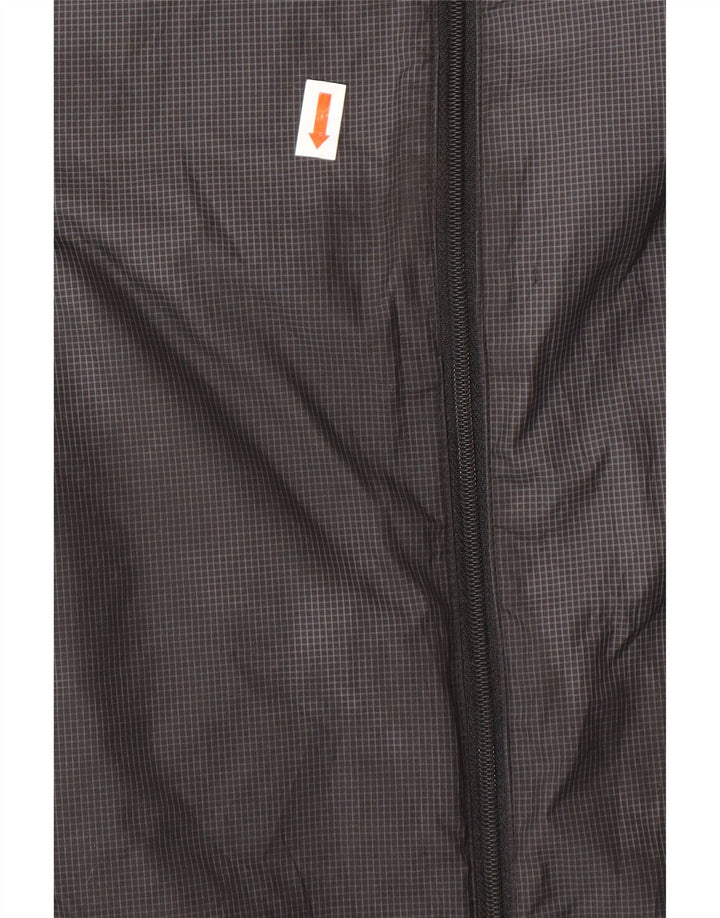 Jaqueta de chuva masculina NIKE com capuz UK 38 poliéster cinza médio