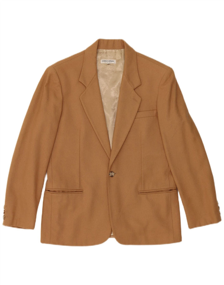 Jaqueta Blazer Armani Boys 1 Botão 12-13 Anos Lã Marrom