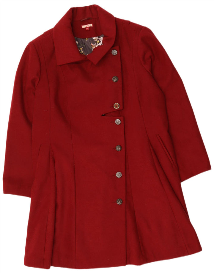 Sobretudo oversized feminino Joe Browns UK 22 3XL poliéster vermelho