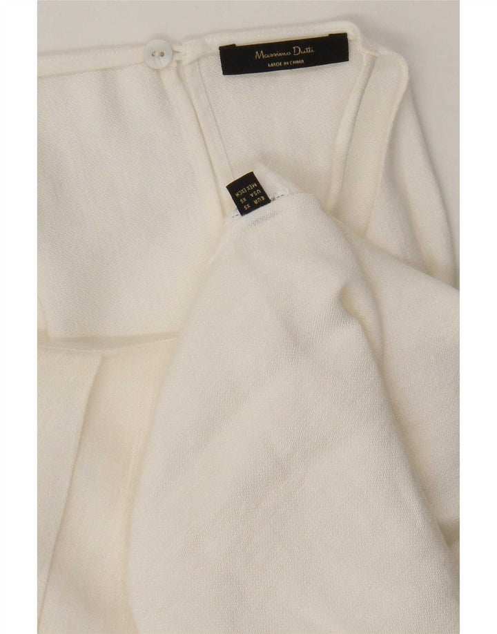 Blusa Halter Massimo Dutti Mulher UK 6 XS Branco