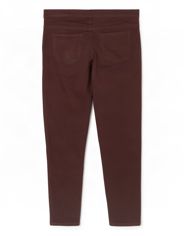 Calça jeans feminina Marks & Spencer UK 18 XL W36 L27 algodão marrom