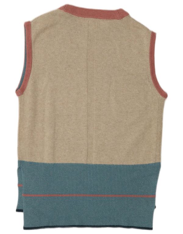 Camiseta regata feminina White Stuff UK 14 Medium Bege Colourblock Nylon