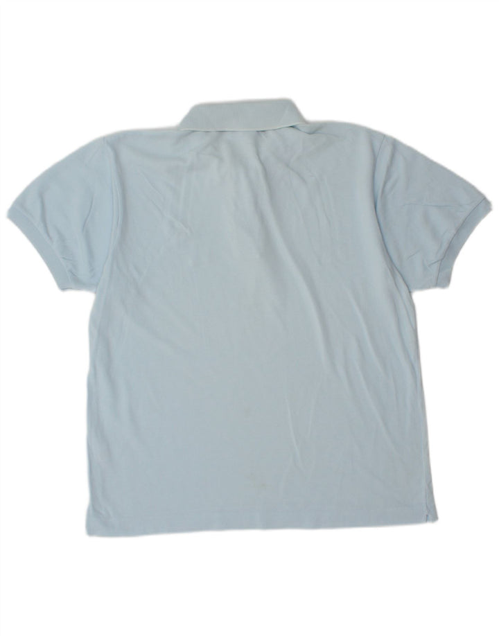 Camisa polo masculina Lacoste tamanho 4 algodão azul médio