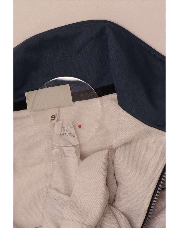 Asics Mens Tracksuit Top Jacket Pequeno Poliéster Branco