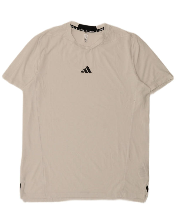 Adidas Camiseta Masculina Top Grande Branco Poliéster Esportivo